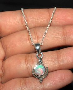 October Stone, Ethiopian Opal Necklace, Antique Jewelry Necklace, Opal Stone, Opal Pendants, Opal Necklace, Opal Gemstone, Designer Jewelry, Ethiopian Opal