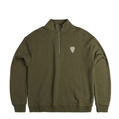 Elevate your casual wardrobe with the Castles Half-Zip Sweatshirt. Crafted from 100% premium cotton, this sweatshirt offers exceptional comfort and breathability. The half-zip closure adds versatility and ease of layering, while the relaxed fit ensures a perfect casual look. Featuring the iconic embroidered Medusa logo on the chest, this piece combines streetwear style with a touch of sophistication. Ideal for pairing with jeans or joggers, this sweatshirt is a must-have for any fashion-forward individual. Key Features: 100% premium cotton Half-zip closure Relaxed fit Embroidered Medusa logo Add this stylish and comfortable sweatshirt to your wardrobe for an effortlessly cool look. Half-zip Sweatshirt With Zipper For Loungewear, Half-zip Sweatshirt With Zipper Closure For Loungewear, Urban Half-zip Sweatshirt With Ribbed Cuffs, Casual Fleece Track Jacket With Zip Fly, Cotton Long Sleeve Sweatshirt With Zipper Closure, Athleisure Half-zip Sweatshirt With Zipper Closure, Relaxed Fit Half-zip Top For Streetwear, Sporty Half-zip Sweater For Streetwear, Cotton Athleisure Track Jacket With Zipper