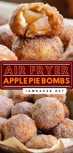 Air Fryer Apple Pie, Air Fryer Recipes Dessert, Apple Pie Filling, Apple Pie Spice, Fall Dessert Recipes, Easy Baking Recipes Desserts, Air Fryer Recipes Easy