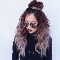 pinterest | @mylittlejourney ♡ Balayage Straight, Brunette Ombre, Blond Balayage, Hair Dye Colors, Hair Envy, Cool Hair Color, Grunge Hair