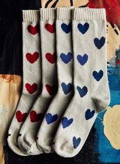 blue heart sock in natural – imogene + willie Imogene And Willie, Fort Payne Alabama, Nashville Shopping, Imogene Willie, Invert Colors, Hidden Images, Magic Day, Heart Socks, Love Is Everything