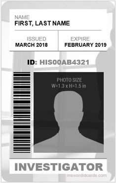 an id card for a man who is missing his name and has been placed on the front