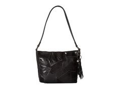 The Sak Indio Leather Demi (Black Multi Patch) Shoulder Handbags. This bag has different styles. The bag you choose may not be the same one shown in the video. The Sak Indio Leather Demi bag was made for the urban-chic trendsetter! Made of smooth leather. Woven shoulder strap. Some styles may not have exterior pockets. Top zip closure. Features a back-wall zip pocket and elasticized slip pockets. Print-lined interior. Importe #TheSak #BagsandLuggage #Handbag #Shoulder #Multi Urban Chic, Shoulder Handbags, Trend Setter, Smooth Leather, Different Styles