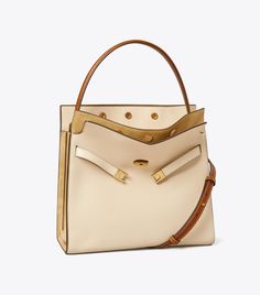 Lee Radziwill Double Bag: Women's Designer Satchels | Tory Burch Lee Radziwill Double Bag, Lee Radziwill, Womens Designer Handbags, Slim Wallet, Hand Bag, Leather Top, Leather Working, Laptop Bag, Designer Handbags