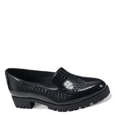 PRICES MAY VARY. Round Toe Slip-on Closure Patent Leather Upper ; Textile Lining ; PU Footbed 1.18" heel height -eFlex Technology ; Cushioned footbed ; Durable and flexible outsole -Arch Support Cheap Black Slip-on Loafers, Easy Spirit, Casual Shoe, Luxury Store, Geneva, Pharmacy Gifts, Slip Ons, Arch Support, Patent Leather