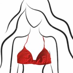 The Bikini Lab Red Bikini Top Bralette Size Medium Red Halter Top With Built-in Bra For Summer, Red Fitted Halter Top With Built-in Bra, Fitted Red Halter Top With Built-in Bra, Red Swimwear With Built-in Bra For Swimming, Red T-back Swimwear For The Beach, Red T-back Swimwear For Beach, Stretch Low-cut Halter Top For Beach, Fitted Red Swimwear With Built-in Bra, Red Triangle Top Swimwear