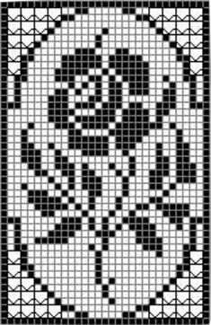 a black and white cross stitch pattern