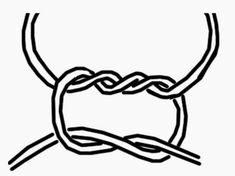 a black and white drawing of a knot