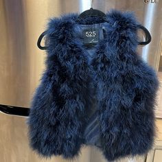 525 America Luxe Navy Feather Vest Fully Lined In Excellent Condition. Measures: @20 Inches Armpit To Armpit Length Is @23 Inches From Top To Bottom Feather Vest, Color Blue, Jackets For Women, Jackets & Coats, Navy, Women Shopping, Blue, Color