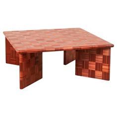 a table made out of wood with an interesting pattern on the top and bottom surface