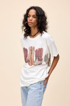 Kick Off Your Boots Merch Tee Merch Tee, Denim Tank, Tour Merch, Knit Denim, Cowboy Boot, Alternative Rock, Fashion Tees, Long Sleeve Sweatshirts, Cowboy Boots