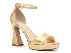 Modern Sandals With Padded Heel For Gala, Modern Sandals With Heel Strap For Gala, Modern Heel Strap Sandals For Gala, Spring Gala Synthetic Heels, Modern Sandals For Spring Gala, Modern Platform Sandals For Party, Glamorous Platform Sandals For Spring, Modern Platform Sandals For Night Out, Glamorous Spring Platform Sandals