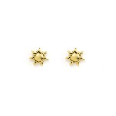 Our Tangled Sun earrings are .4 inches with hypoallergenic gold plating with a rubber back closure. Sun Earrings Studs, Trendy Gold-tone Jewelry With Matching Earrings, Hypoallergenic Gold-tone Brass Jewelry, Trendy Gold Plated Nickel-free Jewelry, Trendy Nickel-free Gold-plated Jewelry, Trendy Gold-tone Hypoallergenic Earrings, Trendy Gold Tarnish Resistant Clip-on Earrings, Everyday Gold-tone Hypoallergenic Earrings, Trendy Hypoallergenic Gold-tone Earrings