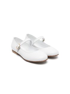 white calf leather smooth grain round toe buckle-strap fastening slip-on style stacked sole branded leather insole leather lining