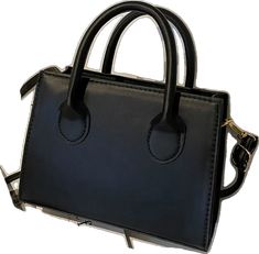 Black Square Satchel With Top Carry Handle, Black Square Box Bag With Detachable Strap, Black Rectangular Bag With Detachable Handle, Trendy Black Rectangular Satchel, Rectangular Black Shopping Bags, Black Square Satchel With Detachable Handle, Black Square Bag With Top Carry Handle, Black Bag With Top Carry Handle And Square Shape, Black Casual Box Bag