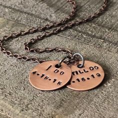 Personalized Copper Anniversary Gift for Him or Her - Hand Stamped Trinkets Jewelry 7 Year Anniversary Gift, Anniversary Gift Ideas For Him, Anniversary Gift For Friends, Glasses Funny, 8th Wedding Anniversary, Anniversary Keychain, Copper Anniversary Gifts, Funny Candle, Copper Anniversary