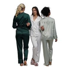 Made of HIGH QUALITY satin, super soft and more luxurious fabric with spandex fo comfort make these satin pajamas a wonderful addition to your wedding party gifts.  Our customized pajamas are a great idea as a Bridesmaid Gift, bachelorette party gift, birthday gift for her. Create your own unique set of bridesmaid pajamas by choosing from many gorgeous colors we offer.  You can choose just plain pajamas or you have an option to customize the pajamas with your own text to add a special touch. 💎 Elegant Long Sleeve Sleepwear For Pajama Party, Elegant Long Sleeve Sleepwear Set, Fitted Long Sleeve Sleepwear For Pajama Party, Elegant Long Sleeve Sets With Relaxed Fit, Elegant Long Sleeve Relaxed Fit Set, Elegant Relaxed Fit Long Sleeve Sets, Relaxed Fit Long Sleeve Sets For Lounging, Solid Color Long Sleeve Bedtime Set, Long Sleeve Lounging Sets In Solid Color