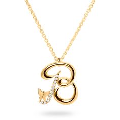 The “Letter B” pendant necklace features a delicate butterfly and lab-grown diamonds set in yellow or white gold. Available in 10K or 14K white or yellow gold Available chain lengths: 16 and 18 inches Set with round lab-grown diamonds, .055 ctw Attention to quality and detail is paramount to Ivy Jewelry Made in New York City Inspiration Timeless. Sentimental. Elegant. The designer added a delicate butterfly to each letter in the series to symbolize a “beautiful soul.” Whether your initial remind B Pendant Necklace, B Letter Necklace, Letter B Necklace, Ivy Jewelry, Jewelry Letters, B Necklace, Big Diamond Engagement Rings, Gold Neck Chain, Gold Pendants For Men