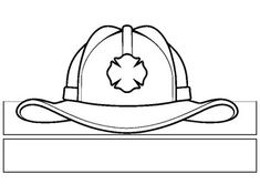 a drawing of a fireman's hat