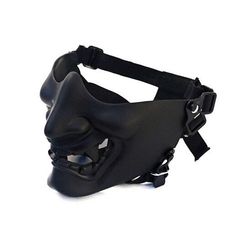 The Techwear Samurai Mask is the perfect way to add a little edge to your look. This tactical mask is made from thick, cool fabric that will keep you protected from dust and dirt. The funny devil design is both stylish and unique, and is sure to turn heads when you wear it. Whether you're hitting the streets or the trails, the Techwear Samurai Mask is a great choice for anyone who wants to make a statement. Futuristic Black Masks And Prosthetics For Streetwear, Black Halloween Mask For Protection, Black Mask For Halloween Protection, Black Protective Mask For Halloween, Cyberpunk Full Face Black Mask, Black Full Face Cyberpunk Mask, Full Face Halloween Protection Mask, Futuristic Black Masks For Halloween, Full Face Black Masks For Cosplay