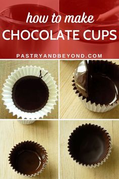 how to make chocolate cups for desserts and cupcakes - step by step instructions