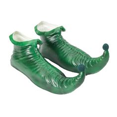 Green Elf Shoes Adult Accessory Image 1 of 3 Munchkin Costume, Grinch Shoes, Heat Miser, Leprechaun Costume, Christmas Elf Costume, Green Elf, Green Costumes, Clown Shoes, Elf Shoes