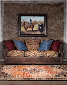 Arapaho Sofa Western Living Room Ranch Style, Southwest Gothic, Country Couches, Interesting Aesthetic, Adobe Interior, Aesthetic Lines, Western Living Room, Western Gothic, Southwest Design