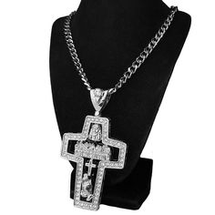 Streetwear Jewelry: Cross Pendant Chain, Streetwear Jewelry With Cross Pendant Chain, Streetwear Cross Pendant Chain Jewelry, Jesus Last Supper, Chrysler Newport, Hip Hop Chains, Cuban Chain Necklace, Praying Hands, Cross Chain