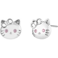 Add a splash of cuteness to any look with these Hello Kitty Stud Earrings. Their timeless design will never go out of style, giving a fun and unique touch that will make any day brighter. Crafted from high-quality materials, these earrings will make you feel special every time you wear them. Metal: Sterling Silver Style: Studs Includes: Pair of Earrings Features: Nickel/Lead free & hypoallergenic & 925 stamped Visit our catalog to find compatible Bolenvi jewelry. Need help? Contact Us. Additiona Cute Cat Design Round Jewelry, Cute Cat Design Jewelry, Cute Round Cat Design Jewelry, Silver Hello Kitty Kawaii Jewelry, Kawaii Silver Hello Kitty Jewelry, Kawaii Hello Kitty Silver Jewelry, Trendy Silver Earrings For Birthday, Cute Metal Jewelry With Cat Design, Trendy Cat Ears Earrings For Gift