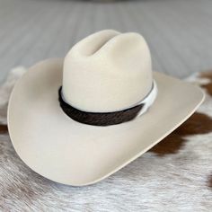 Cowhide Hat Band - Black Brown & White Beaded Hat Bands, Kids Belt, Beaded Hat, Colors And Patterns, Feather Hat, Outdoor Hats, Leather Hats, Horse Hair, Hat Band