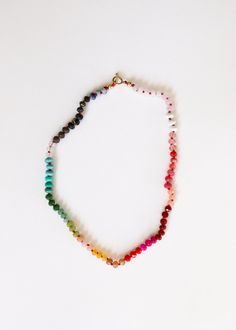 Natural Gemstone Necklace - Paradise Long Agate Beaded Necklace With Faceted Beads, Colorful Adjustable Necklaces With Round Beads, Multicolor Agate Crystal Necklace With Faceted Beads, Adjustable Rainbow Crystal Necklace With Faceted Beads, Adjustable Multicolor Czech Glass Jewelry, Colorful Faceted Beads Jewelry For Festivals, Multicolor Agate Jewelry With Faceted Beads, Spiritual Crystal Necklaces With Colorful Round Beads, Beaded Fusion Style Jewelry As Gift