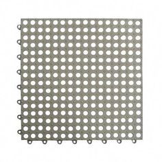 a metal grate with holes on it