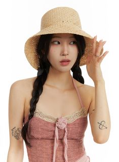 raffia-hat-im404 / Beige Festival Trends, Raffia Hat, Festival Summer, Beige Top, Prom Outfits, Boatneck Sweater, Summer Holidays, Fashion Korean, Swimwear Sale