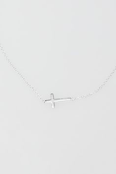 Small Cross Necklace on Dainty Chain Small Cross Necklace, Silver Cross Necklace, Sterling Silver Cross Necklace, Dainty Chain, Gold Overlay, Small Crosses, Delicate Chain, Sterling Silver Cross, Cross Charms