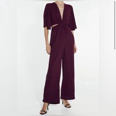 This Fabulous Jumpsuit From Zara Is Truly Designer Wear With So Many Fashion Nuggets Thrown In. However, It’s Not Only Fashionable But Also Figure Flattering Which Means It Looks Lovely On Both Lean And Curvy Figures. The Beautiful Pleating At The Waist And The Subtle Cutouts At The Waist Are So Elegant And Sexy At The Same Time. It’s Definitely Not Over The Top, Just Simply Stunning. It’s Selling On Poshmark & Other Places For $35 Used, $59 Damaged & $73 New With Tags. I Am Selling Brand New Wi Summer Purple Jumpsuits And Rompers For Work, Purple Summer Jumpsuits And Rompers For Work, Purple Jumpsuits And Rompers For Summer Workwear, Elegant Purple Jumpsuits And Rompers For Party, Elegant Purple Jumpsuit For Party, Elegant Purple Party Jumpsuits And Rompers, Chic Purple Jumpsuits And Rompers For Work, Purple Fitted Jumpsuits And Rompers For Formal Occasions, Fitted Purple Jumpsuits And Rompers For Formal Occasions