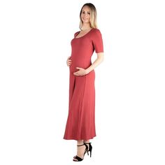 This maternity dress from 24Seven Comfort will be an instant favorite. This maternity dress from 24Seven Comfort will be an instant favorite. Jersey construction Short sleevesFIT & SIZING 54-in. length from shoulder to hem Slip-on styling Maxi lengthFABRIC & CARE Polyester, spandex Machine wash Imported Size: S-Mat. Color: Brown. Gender: female. Age Group: adult. Modest Short Sleeve Maternity Dress, Elegant Short Sleeve Maternity Dress Bump Friendly, Nursing Friendly Maxi Maternity Dress, Bump Friendly Maternity Maxi Dress, Bump Friendly Maxi Maternity Dress, Nursing-friendly Maxi Maternity Dress, Red Summer Maternity Dress, Nursing Friendly Maternity Maxi Dress, Maternity Nursing Friendly Maxi Dress