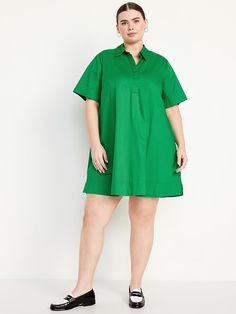 Short-Sleeve Mini Shirt Dress | Old Navy