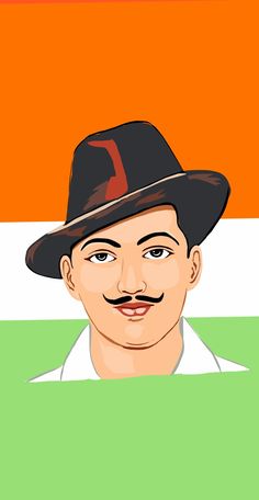 a man wearing a hat with the flag of india in the backgroung