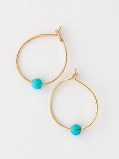 They're so cute & tiny! We worked so hard to make the comfiest pair of hoops ever! Minimalist Turquoise Hoop Earrings As Gift, Minimalist Turquoise Hoop Earrings For Gifts, Small Turquoise Hoop Earrings For Everyday, Everyday Turquoise Hoop Earrings, Turquoise Teardrop Hoop Earrings Nickel Free, Turquoise Teardrop Nickel-free Hoop Earrings, Teardrop Turquoise Nickel-free Hoop Earrings, Nickel-free Teardrop Turquoise Hoop Earrings, Nickel-free Turquoise Teardrop Hoop Earrings