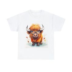 A cute Bison desing on a Tshirt made from 100% comfort cotton is the perfect choice for you. You will want to wear it all the time because it is beautifully charming, comfortable and suitable for everything. Our customers are important to us, so please contact us if there is a problem so that we can solve it and you will be satisfied ,happy and complete with the order Watercolor drawing design 100% cotton for ultimate comfort Loose fit for a relaxed feel Suitable for all ages Available in various sizes Casual Shirt With Funny Print For Gift, Casual Shirt With Funny Print As Gift, Funny Cotton Shirt As A Gift, Funny Cotton Shirt As Gift, Funny Cotton Shirt Gift, Funny Print Cotton Shirt As A Gift, Novelty Cotton Shirt With Screen Print, Cotton Shirt With Funny Print As Gift, White Novelty Cotton T-shirt