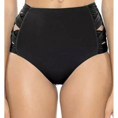 Nwt Soluna Under The Sun Black High-Waisted Eclipse Bikini Bottoms Womens Size L Condition Is New With Tags Shipped With Usps First Class Package. Blue Tankini, Bandeau Tankini Top, Bandeau Tankini, Bandeau One Piece Swimsuit, High Waist Bottoms, First Class, Womens Swim, The Sun, Womens Sizes