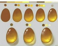 an image of some brown eggs on a white background with the words, shading a germ step - by - step chart