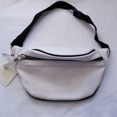 Some Cracks On Sides, But Is New With Tags Can Fit Big Phone Casual White Belt Bag With Adjustable Strap, Modern White Belt Bag For Everyday Use, Casual White Belt Bag For Everyday, Casual White Everyday Belt Bag, Casual White Belt Bag With Zipper Closure, Casual White Crossbody Belt Bag, Trendy White Crossbody Belt Bag, White Casual Belt Bag For Daily Use, White Belt Bag For Everyday Use