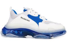 700.00$ Balenciaga Triple S White, Balenciaga Style, Balenciaga Sneakers, Balenciaga Triple S, School Bags For Kids, Blue Sneakers, Carry All Bag, Baby Bag, White Sneakers