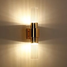 a wall light that is on the side of a wall