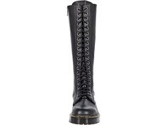 20 Eyelet boot with zipper on the inside in black Pisa leather. Pisa leather is a no break in necessary boot. It's soft and comfortable. Knee High Boots Uk, Eye Silhouette, Double Height, Make Yourself, Nappa Leather, Pisa, High Boots, Knee High Boots, Medium Weight