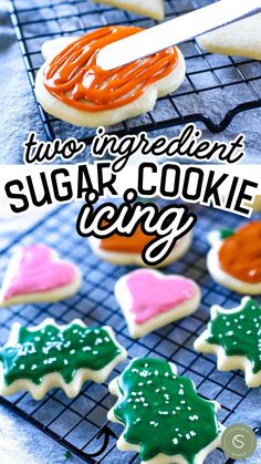 icing on cookies with knife deocrating Sugar Cookie Icing No Corn Syrup, Cookie Icing That Hardens, Decorating Icing Recipe, Christmas Cookie Icing, Easy Icing Recipe, Healthy Sugar Cookies, Easy Royal Icing Recipe