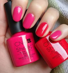 Innooka: CND Shellac: Pink Bikini + Lobster Roll Cnd Shellac Pink, Manicure Shellac, Shellac Nail Designs, Shellac Nail Polish