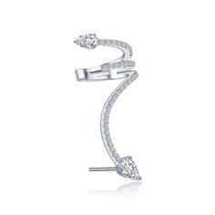 Lafonn Curved Ear Climber (1.03 CTTW): Precious Accents, Ltd. Murano Glass Necklaces, Zodiac Bracelet, Ear Climber, Bangle Ring, Ear Climbers, Locket Charms, Bangle Bracelets With Charms, Charm Bangle, Enamel Charms