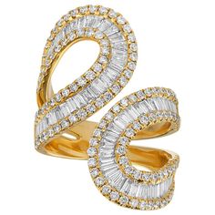 Fancy 18 Karat Yellow Gold 3.79 Carat Diamond Wrap Ring For Sale at 1stDibs Diamond Wrap Ring, Fancy Rings, Diamond Jewelry Necklace, Wrap Ring, Wrap Rings, Amazing Jewelry, Fashion Rings, Women Rings, Diamond Bracelet